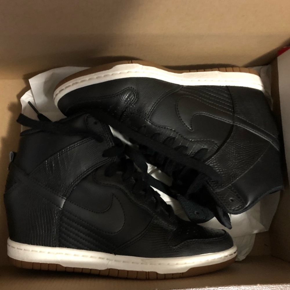 Nike sky high dunk wedge sneakers